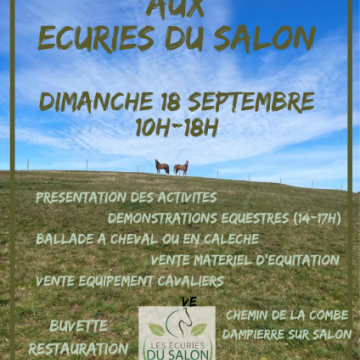 Porte ouverte aux écuries du salon