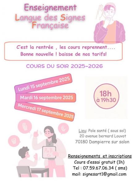 Atelier langue des signes Atelier langue des signes