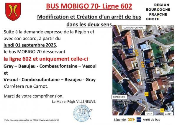 Info arrêt de bus