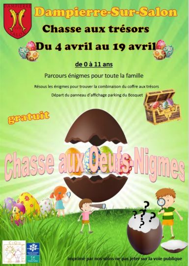  Pâques : Chasse aux Oeufs-Nigmes